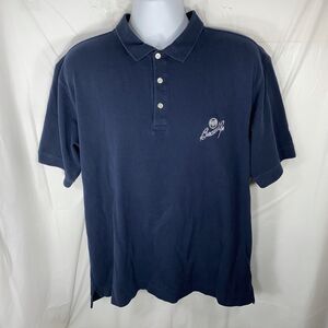 Vintage Bacardi Short Sleeve Men’s XL Polo Shirt Embroidered Bat Logo Button Up